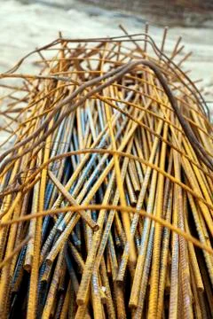 Steel rods for construction Stock Photos