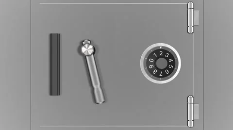 Steel Safe Transition HD Stock Footage