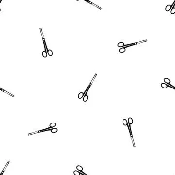 Steel scissors pattern seamless black Stockillustratie