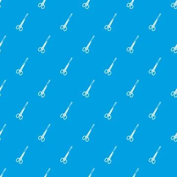 Steel scissors pattern seamless blue イラスト素材