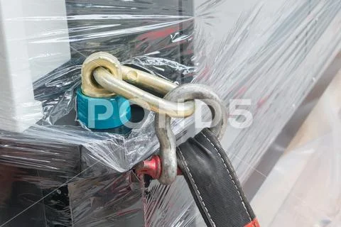 Steel screw pin anchor shackle. Stock Photos