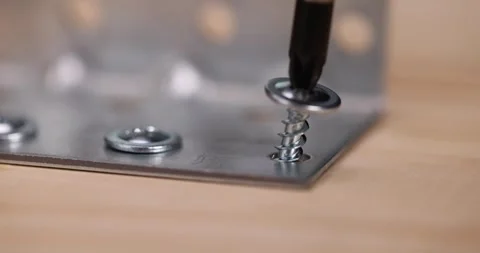 Steel self-tapping screws for fixing wooden objects, galvanized self-tapping Stock Footage 279875268