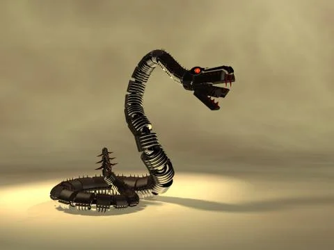 Steel snake Stock Illustration