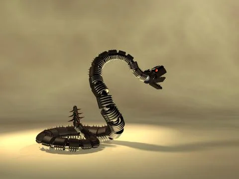 Steel snake Stock Illustration