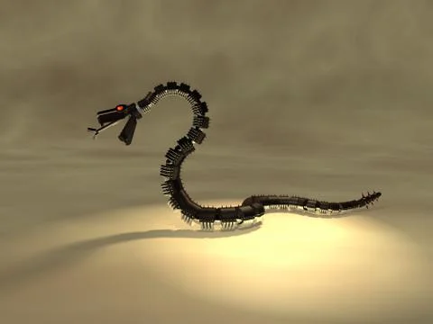 Steel snake Stock Illustration