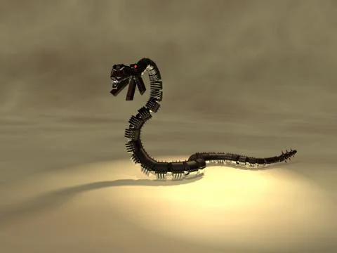 Steel snake Illustrazione stock