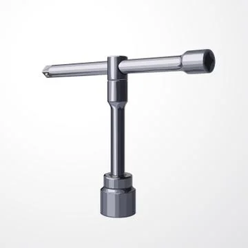 Steel socket wrench on white Stock Illustration