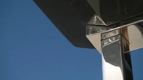 Steel structural components on a yacht Stock Footage 72109393
