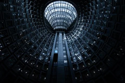 Steel structure ceiling during the day Foto stock