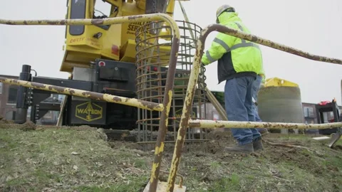 Steel Support Installation Stock Footage 238860891
