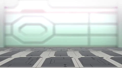 Steel table on a spaceship, sci-fi Background - can used for display or monta Illustration