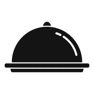 Steel tray icon simple vector. Food dinner Ilustración de archivo