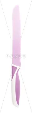 Steel violet knife isolated over the white background Stock Photos