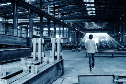 Steel warehouse Stock Photos