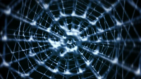 Steel web moving in space Stock Footage 33870281