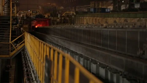 Steel wire rod on the section rolling mill Stock Footage 72752758