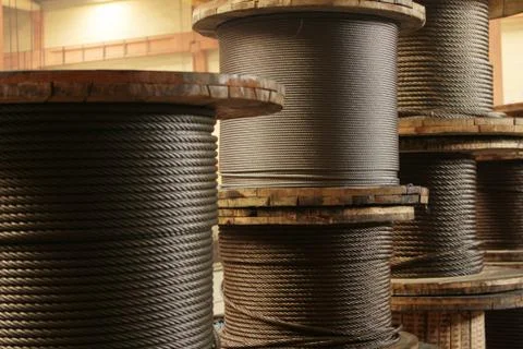 Steel wire rope factory Stock Photos