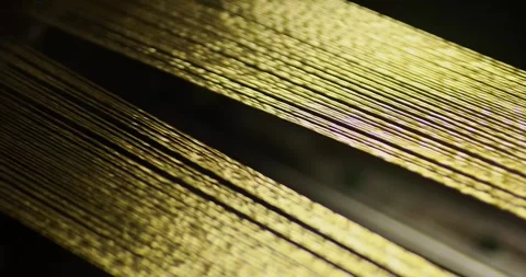 Steel Wire Strings Moving in a close up shot Video stock 248803972