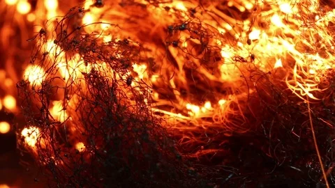 Steel Wool Lit on Fire MAC Stock Footage 74539015