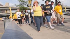 Two fans of the Pittsburgh Steelers and Minnesota Vikings tailgate outside  of Heinz field in Pittsburgh PA. Later in the day Pittsburgh won the game  27-17. (Credit Image: © Mark Konezny/Southcreek Global/ZUMApress.com