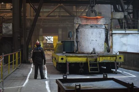 Steelmaker at work Stock Photos