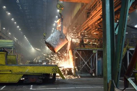 Steelmaker at work Stock Photos
