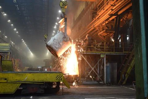 Steelmaker at work Stock Photos