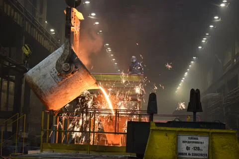 Steelmaker at work Stock Photos