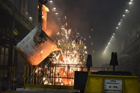 Steelmaker at work Stock Photos