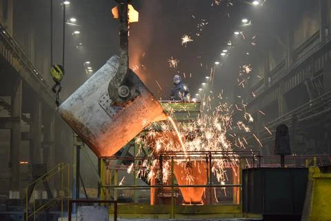 Steelmaker at work Stock Photos
