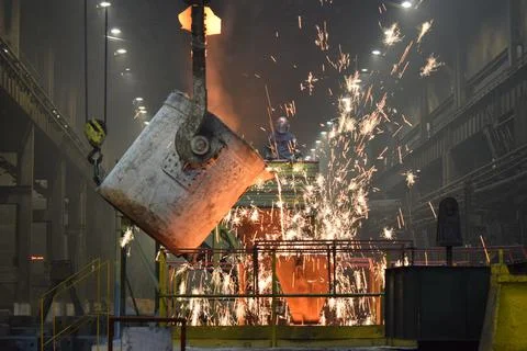 Steelmaker at work Stock Photos