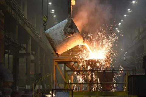 Steelmaker at work Stock Photos