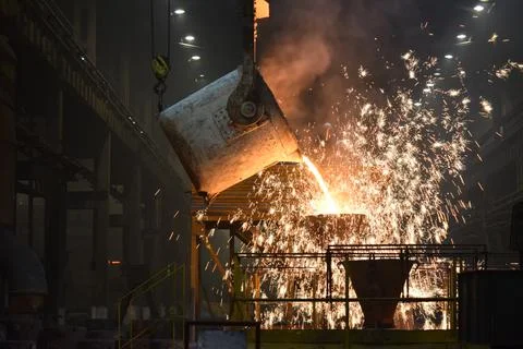 Steelmaker at work Stock Photos