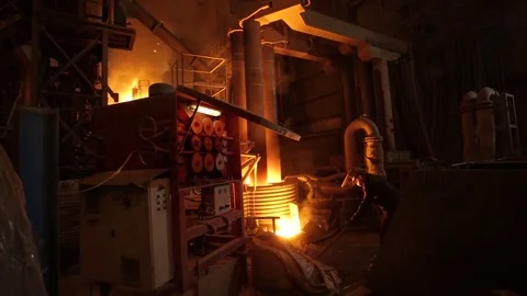 Steelmaker's operating pulpit Stock Footage 72762713