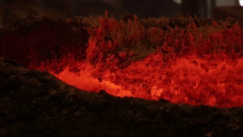 Steelmaking processes at the plant Stock Footage 72754844