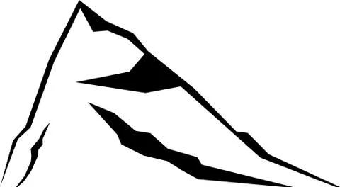 Steep Angular Mountain Ilustración de archivo