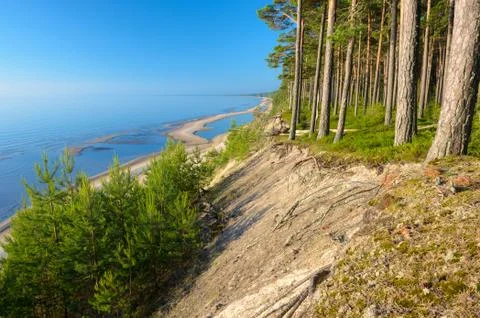 Steep bank. Stock Photos