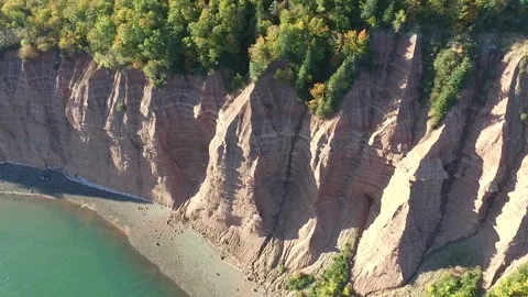 Steep Ciffs Along the Ocean Stock Footage 150640361