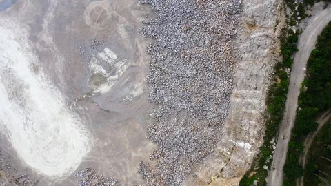 Steep cliff at quarry Stock Footage 110628426