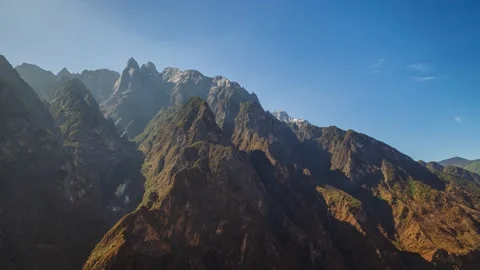 Steep cliffs and fast moving shadows at dawn Stock Footage 173533539