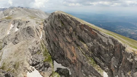 Steep cliffs rugged peaks of Uludag Mountain rise - Severe Summit and Rock Wall Video stock 339646531