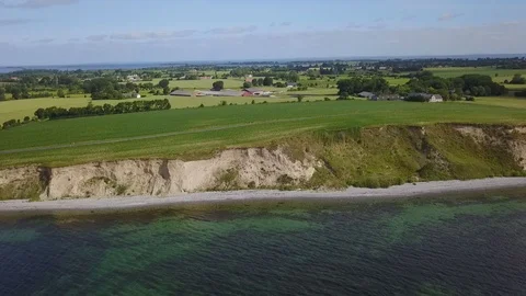 Steep coast in Southern Denmark Stock Footage 87692508
