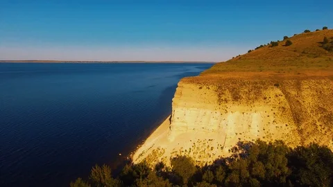 A steep ledge of rock Stock Footage 121392862