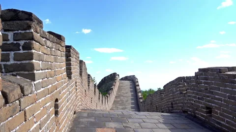 Steep road of Great Wall Video stock 65010090