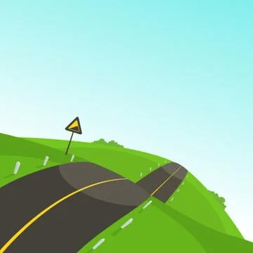 Steep Road Stock Illustration