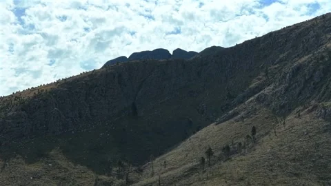 Steep Rocky Mountain Wall at Cerro Ventana Argentina Stock Footage 345864870