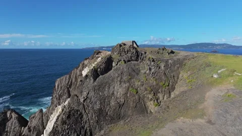 Steep Rugged Mountains Towering On Mera Beach Stock Footage 285757572