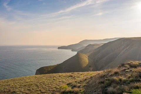 Steep seashore Stock Photos