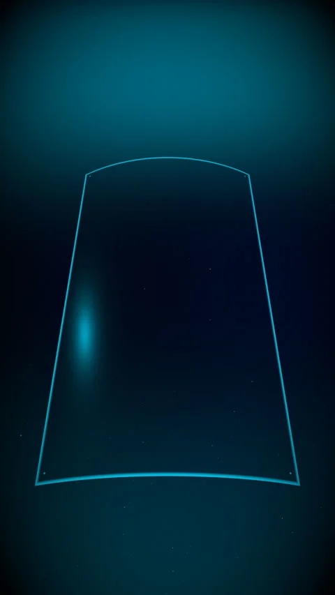 Steep upward angle of a towering spatial UI, Vertical 9:16 4K Stock Footage 338432650