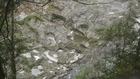 Steep view of rapid waters over ledge rock Stock Footage 166481103